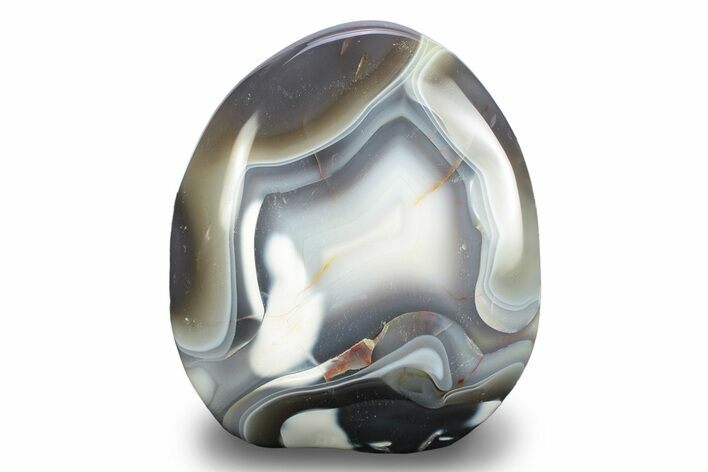 Free-Standing, Polished Orca Agate - Madagascar #246074